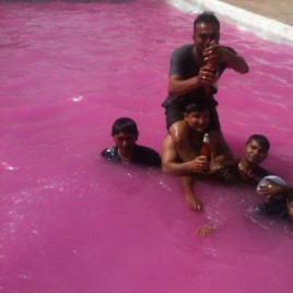 HOLI IN WATER